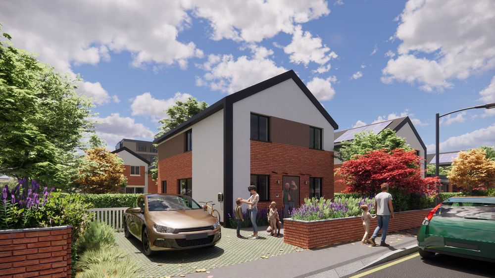 Render of the V3.2 house type from the front